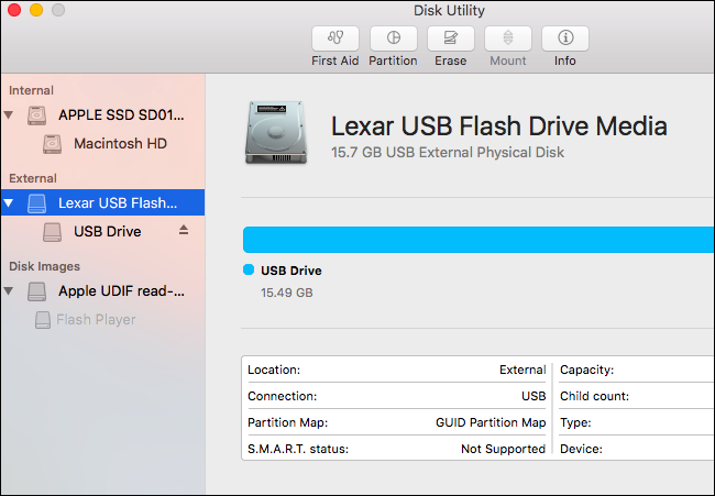 what format does my usb flash need for mac